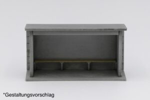 Wartehäuschen Typ 1 - Frontal gealtert